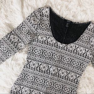 Black and white dress